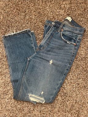 Abercrombie & Fitch curve love Ankle straight ultra high rise 25/0s